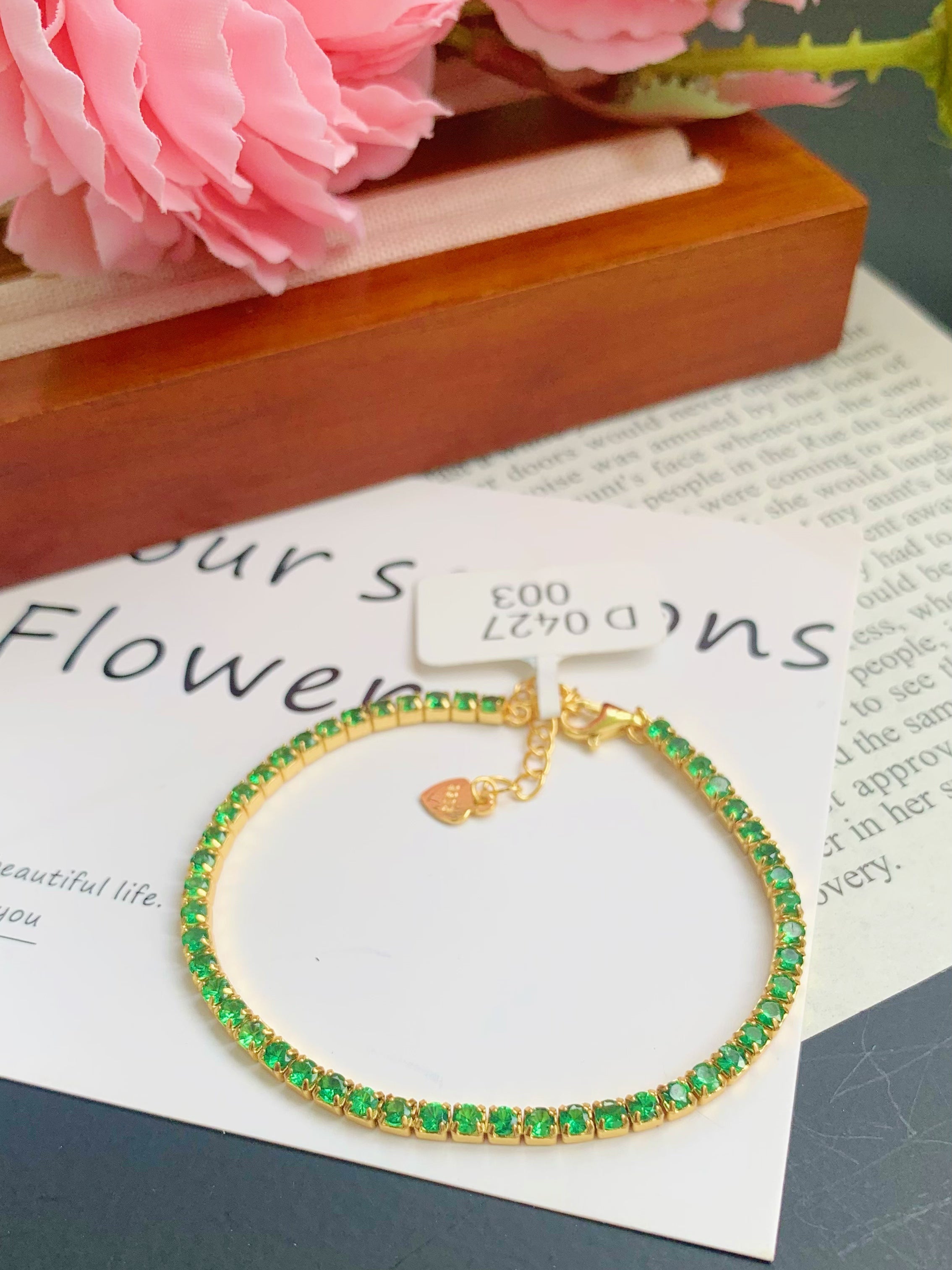 S925 Silver Natural Tsavorite Bracelet Collection