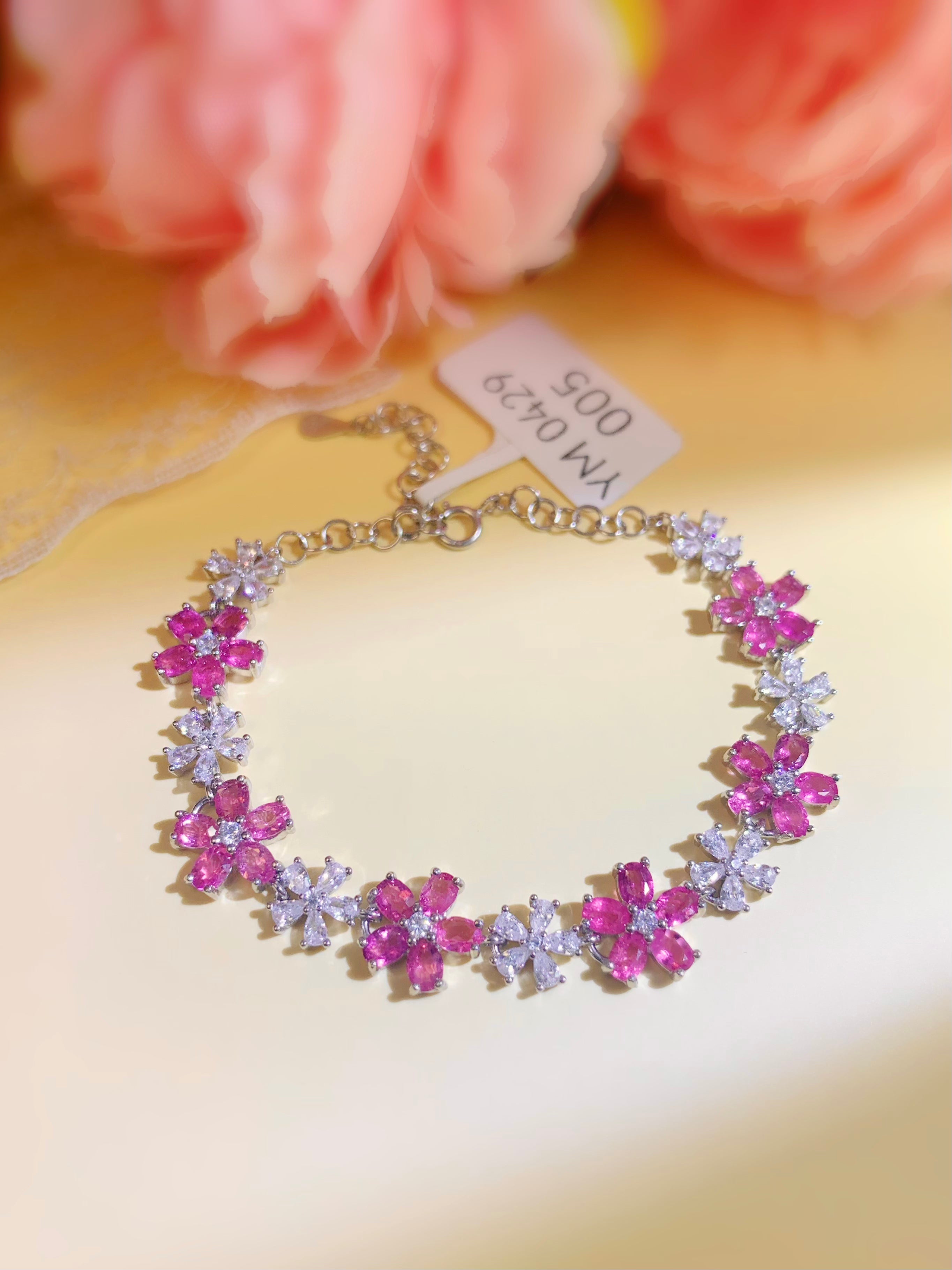 S925 Silver Natural Colourful Tourmaline  Bracelet Collection