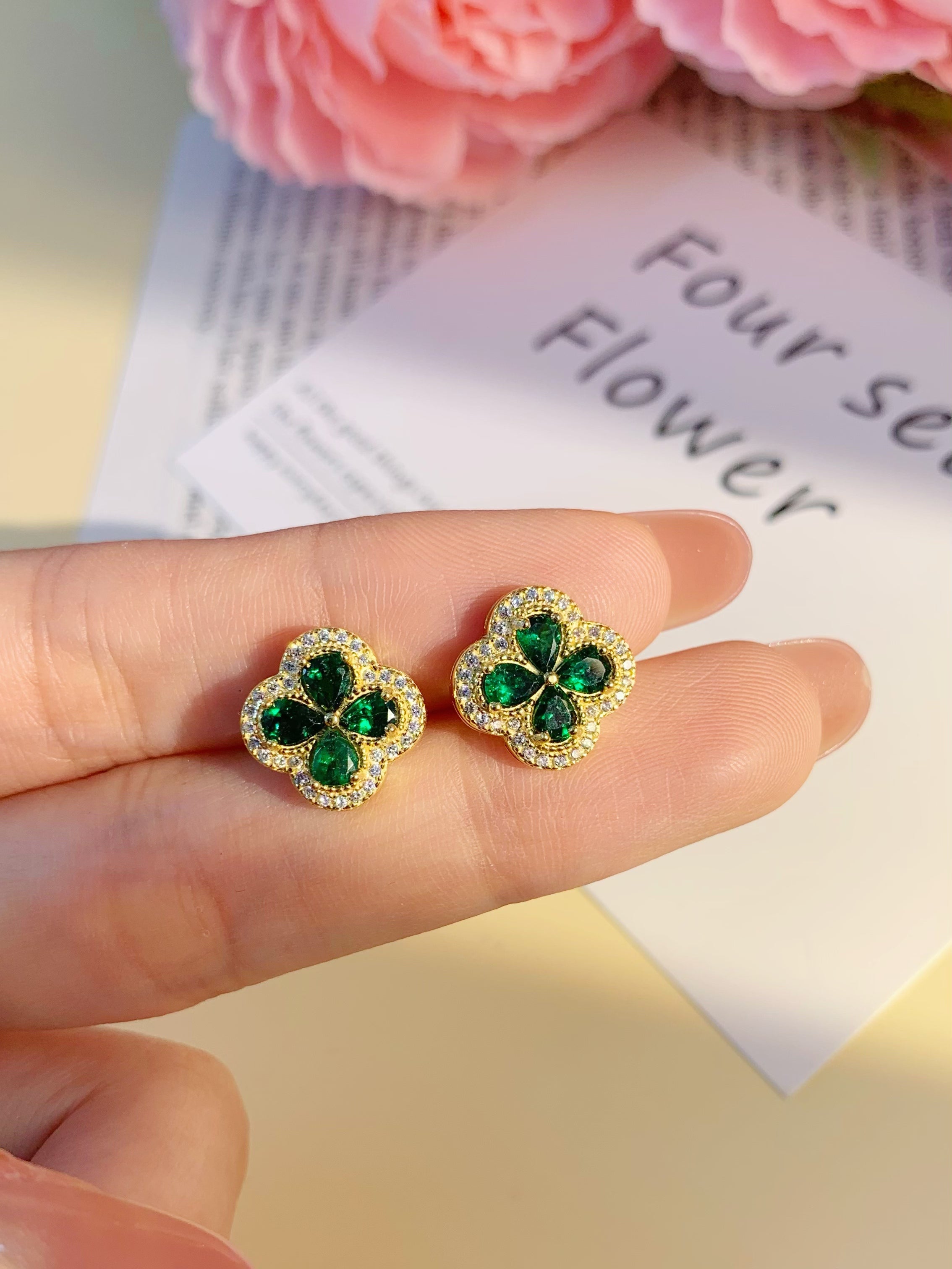 S925 Silver Natural Tsavorite Earrings Collection