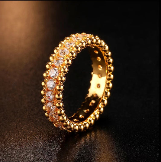 24k Gold Moissanite Ring GR003