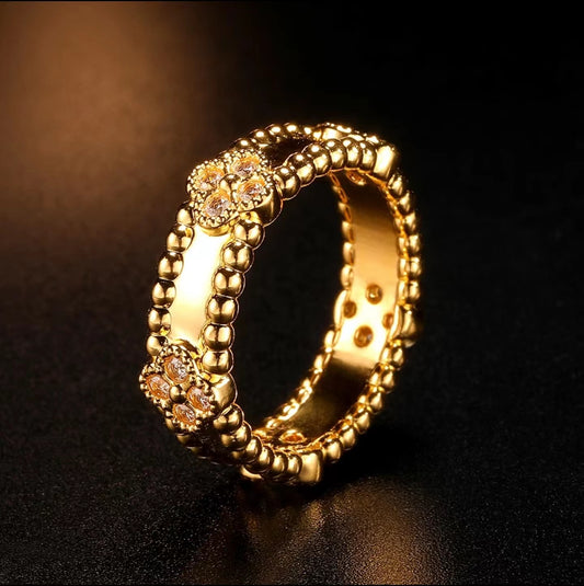 18K Gold Moissanite Ring GR004