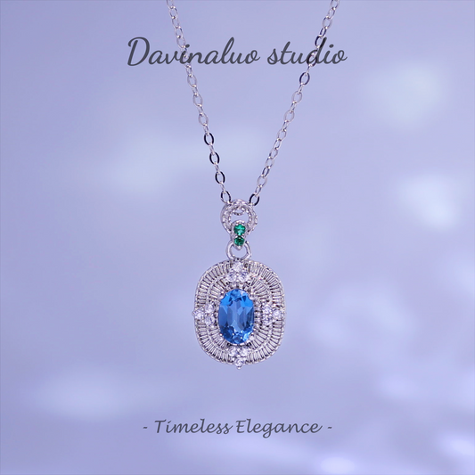 S925 Silver Natural Topaz Light Luxury Necklace TPSN004