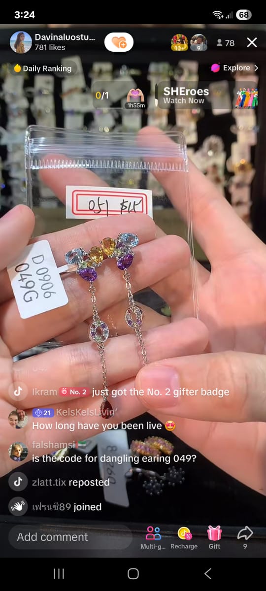 s925 crystal earrings link for F S 10.14