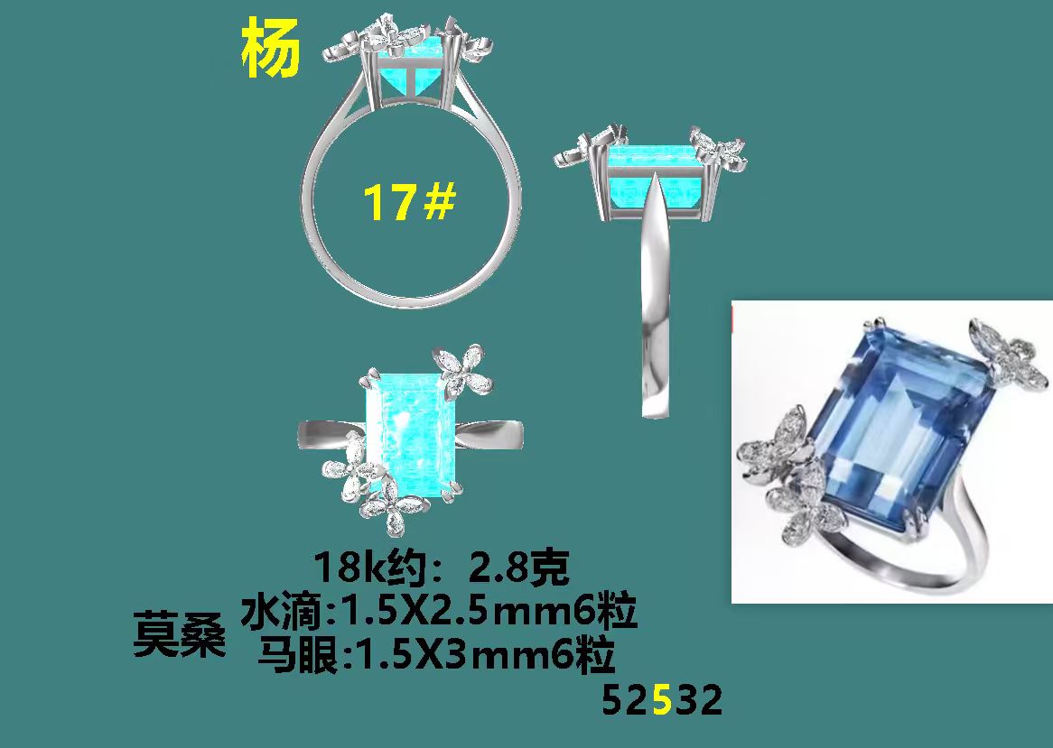 18k gold with moissanite ring modify fee Link for Melly 12.18