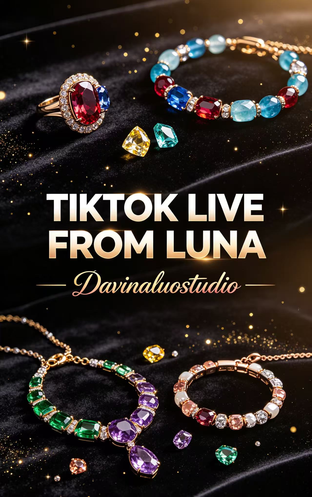 Tiktok Live Luna- Natural Gemstone Jewelry & S925 Silver with 18k Gold Plated