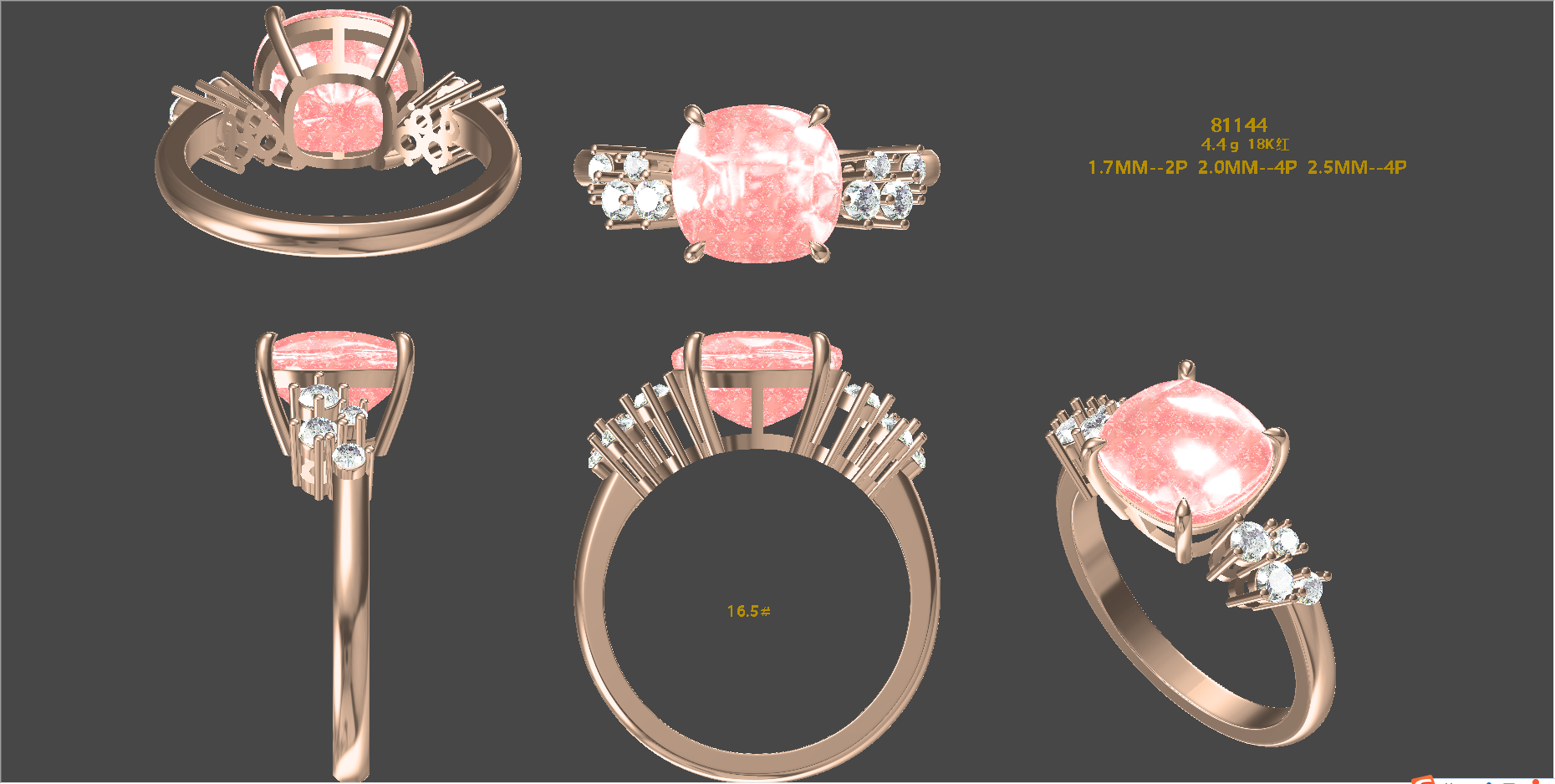 18k ring with the lab-grown diamonds link for Mel 81144