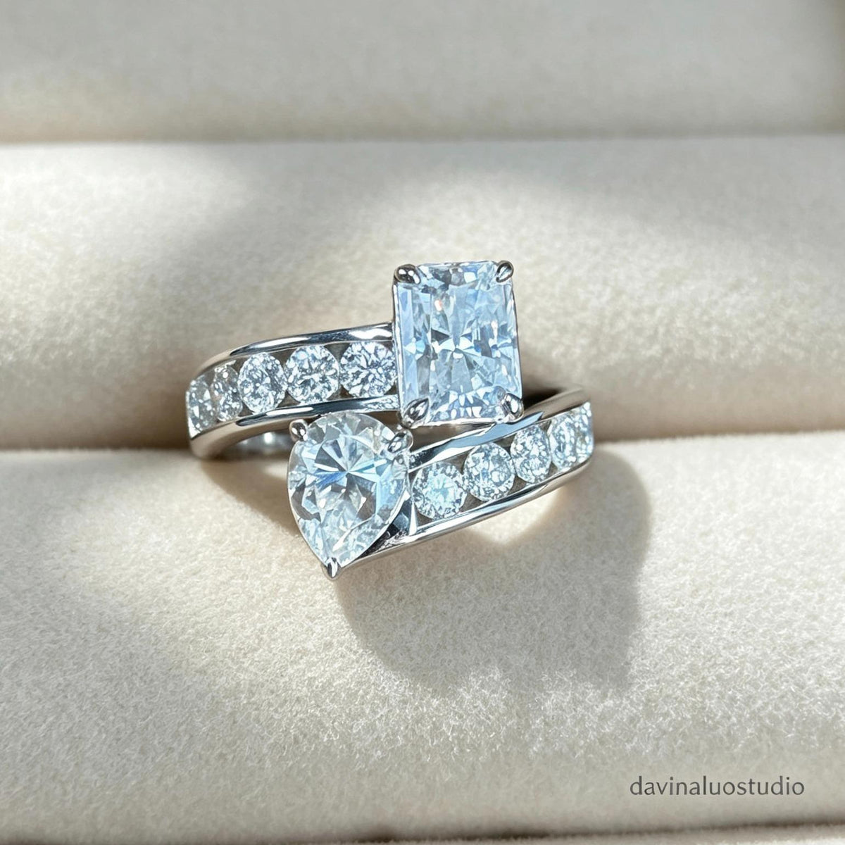 S925 Silver Slayer 18k gold plated Moissanite Ring 1.2ct gem