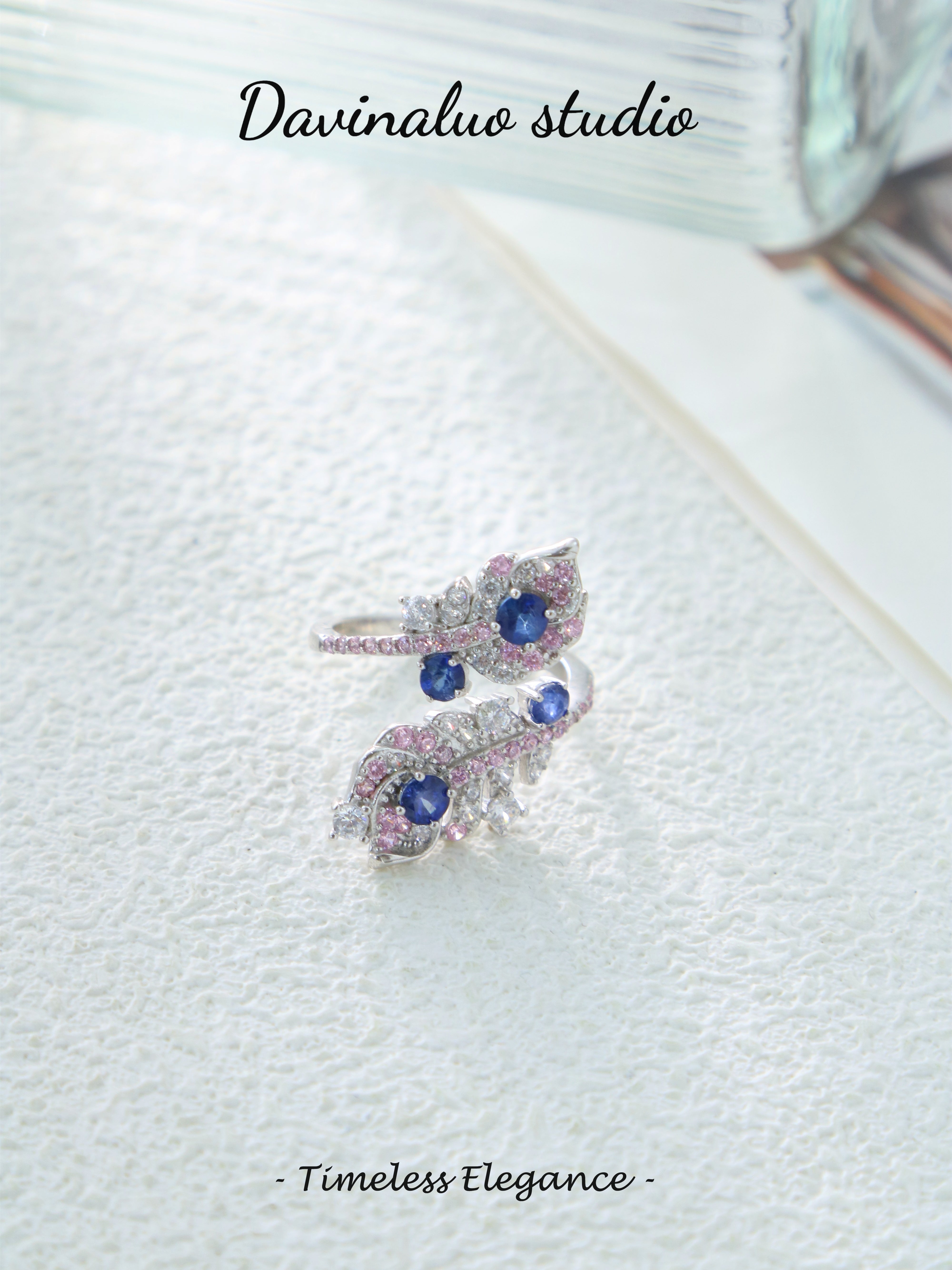 S925 Silver Classic Round Cut Sapphire Ring