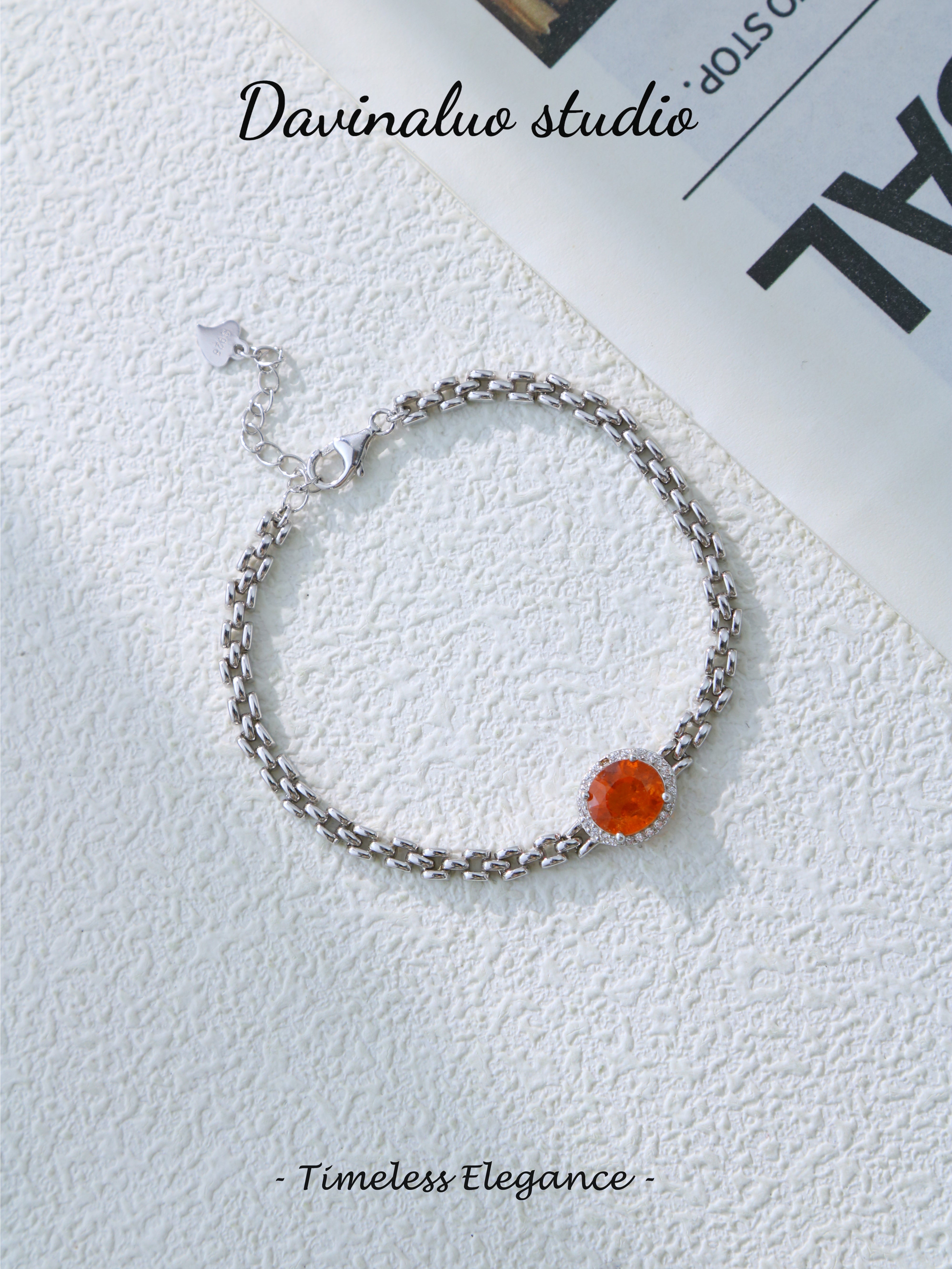 S925 Silver Classic Oval Cut Fanta Bracelet