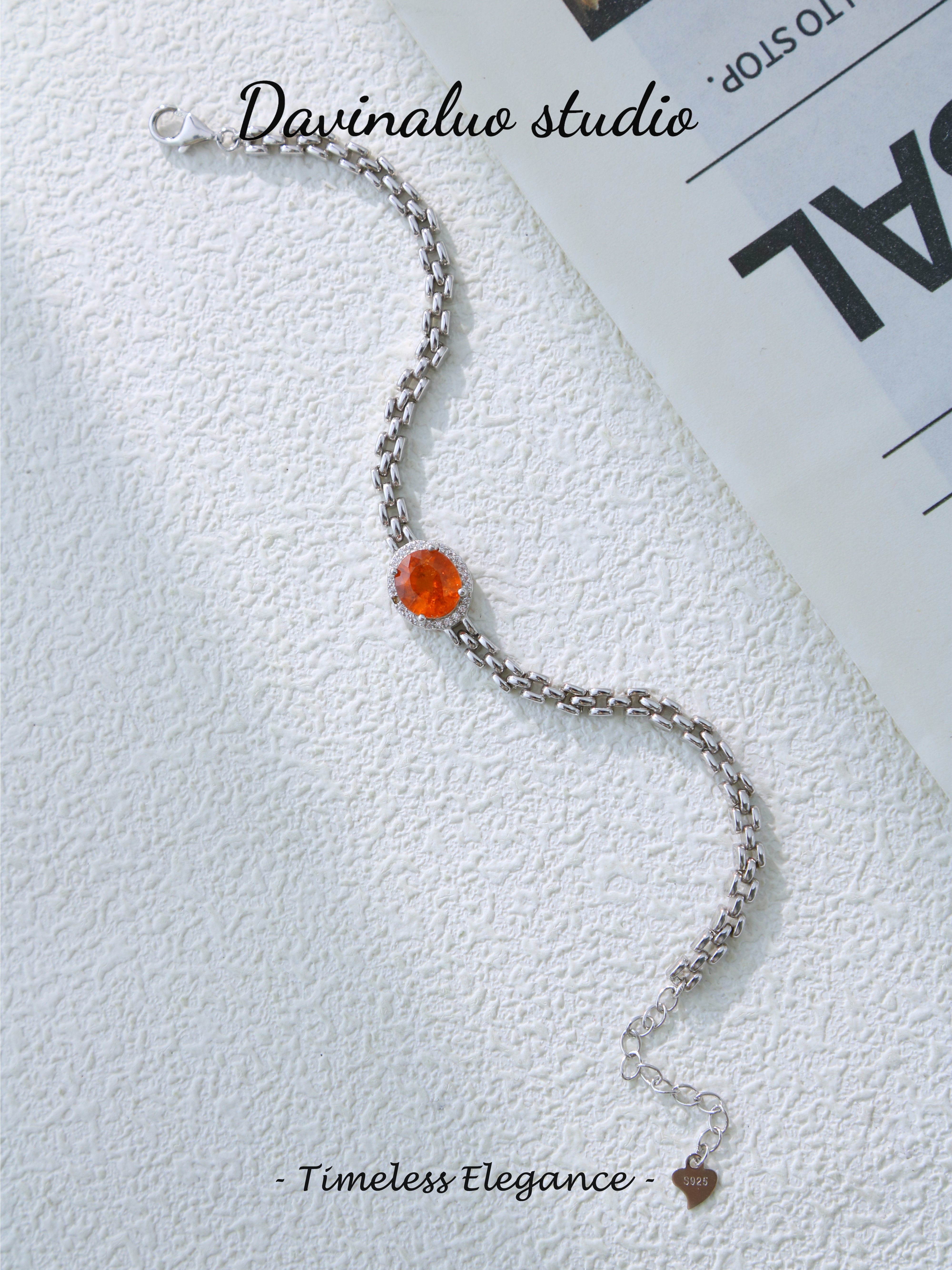 S925 Silver Classic Oval Cut Fanta Bracelet