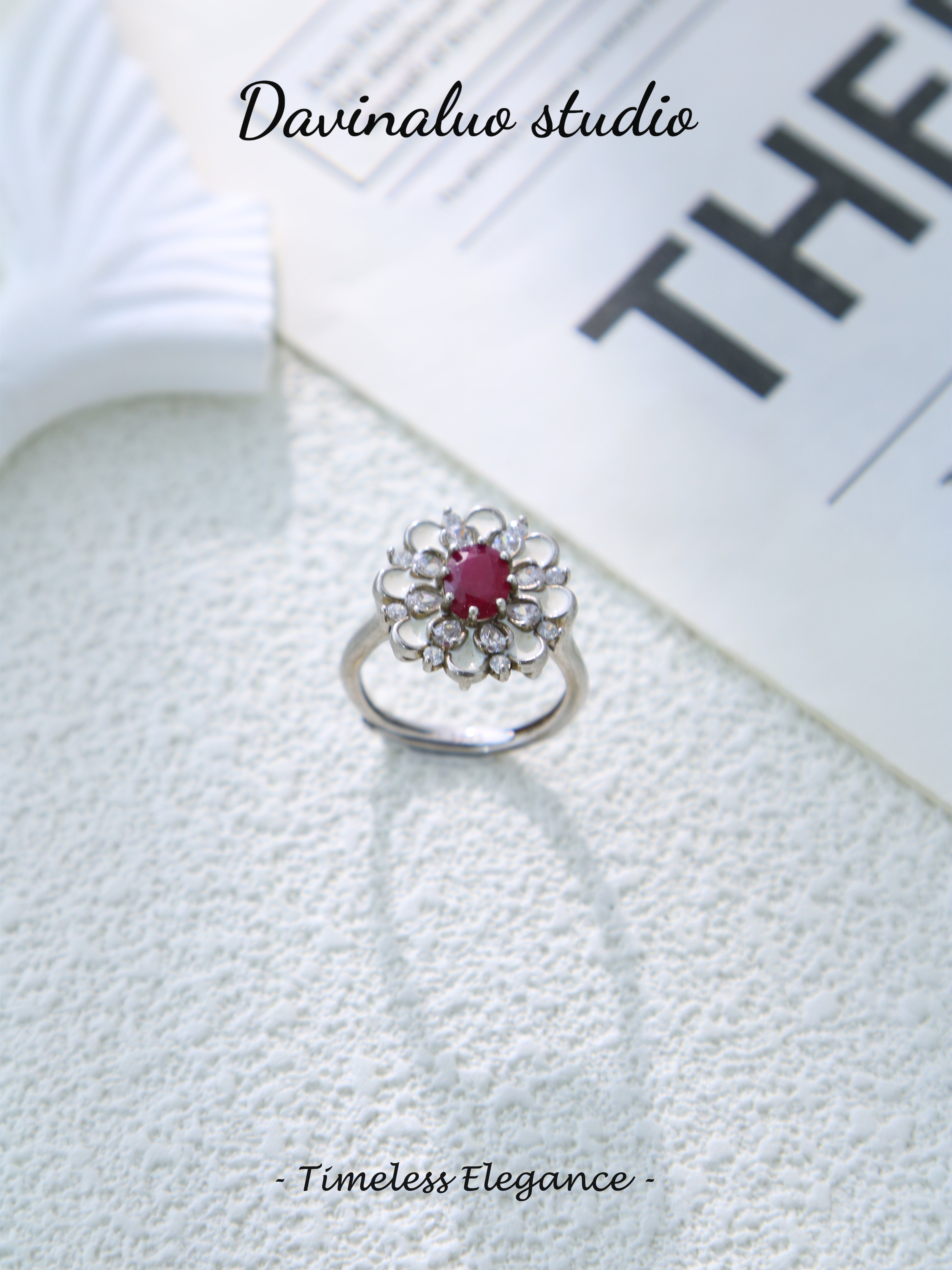 S925 Silver Classic Oval Cut Ruby Ring