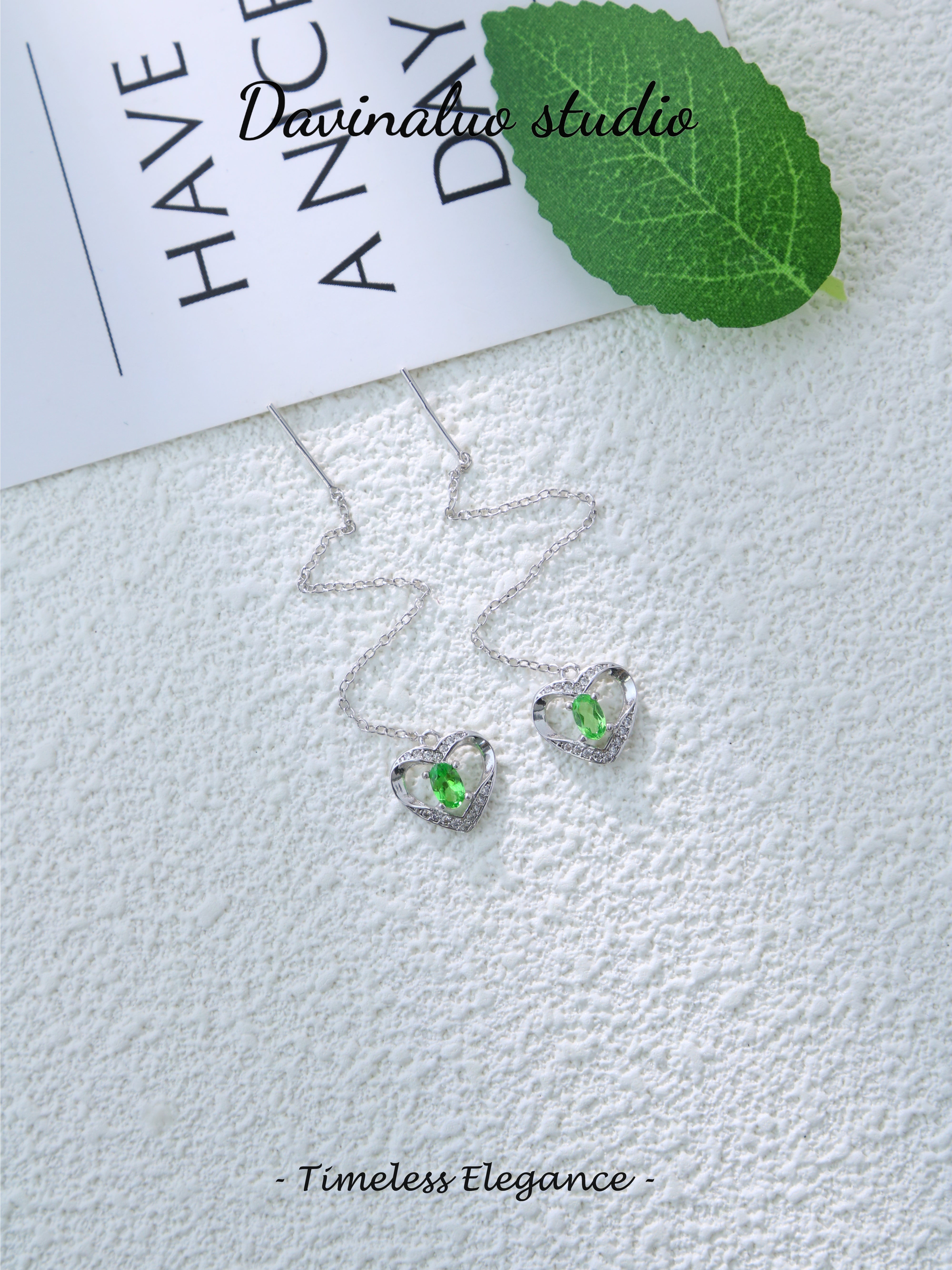 S925 Silver Gorgeous Oval Cut Tsavorite Earrings