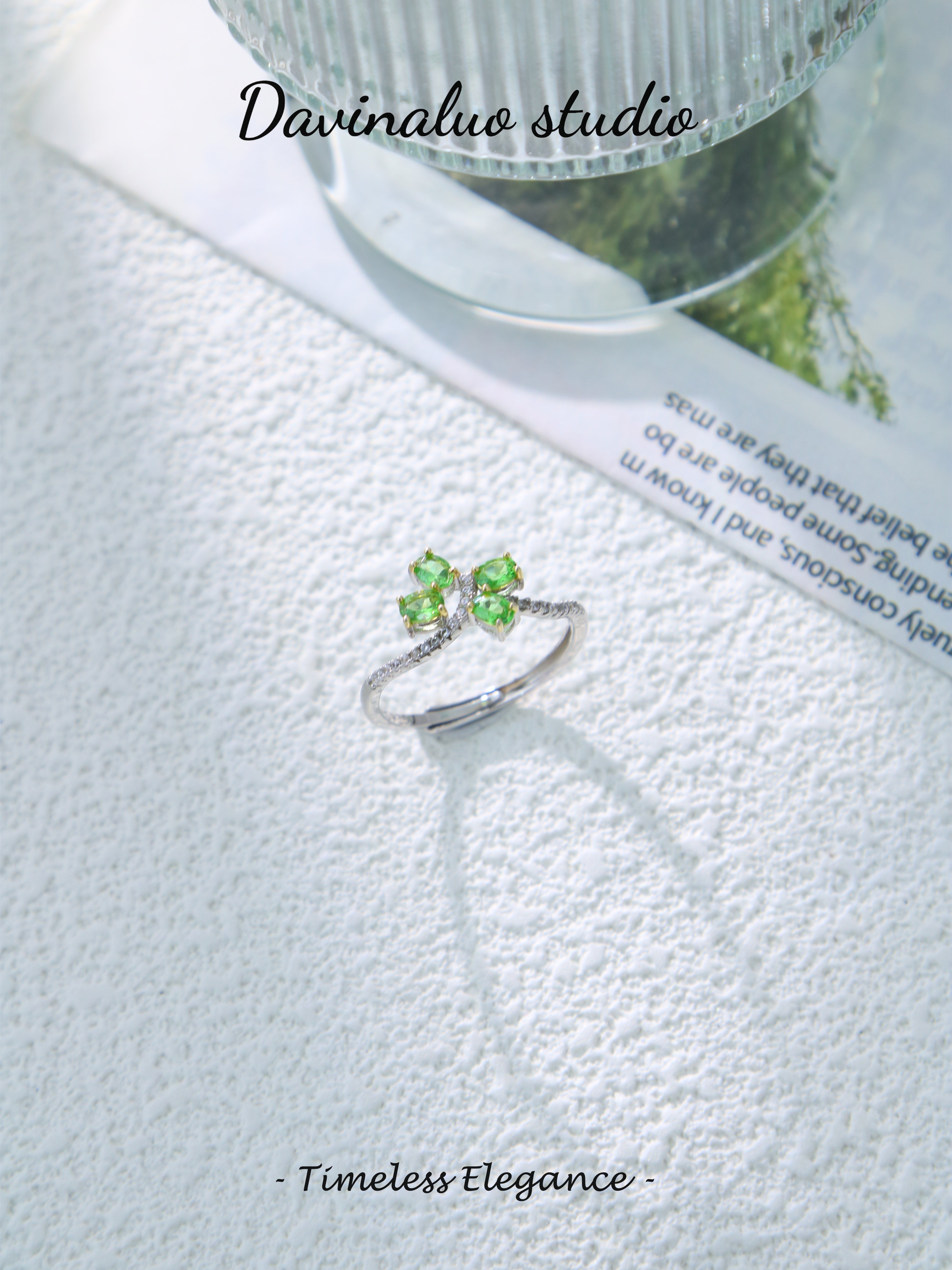 S925 Silver Classic Oval Cut Tsavorite Ring