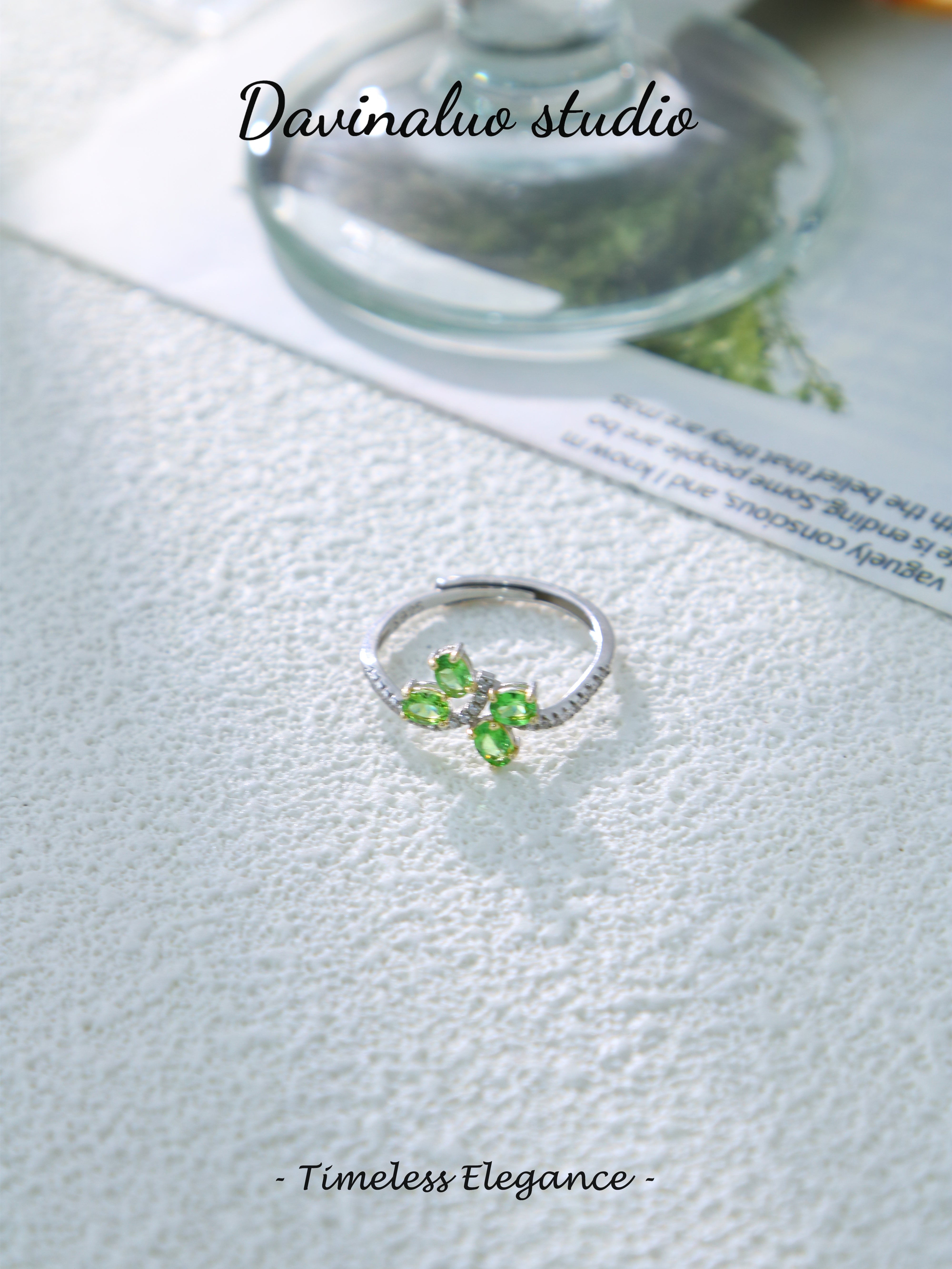 S925 Silver Classic Oval Cut Tsavorite Ring