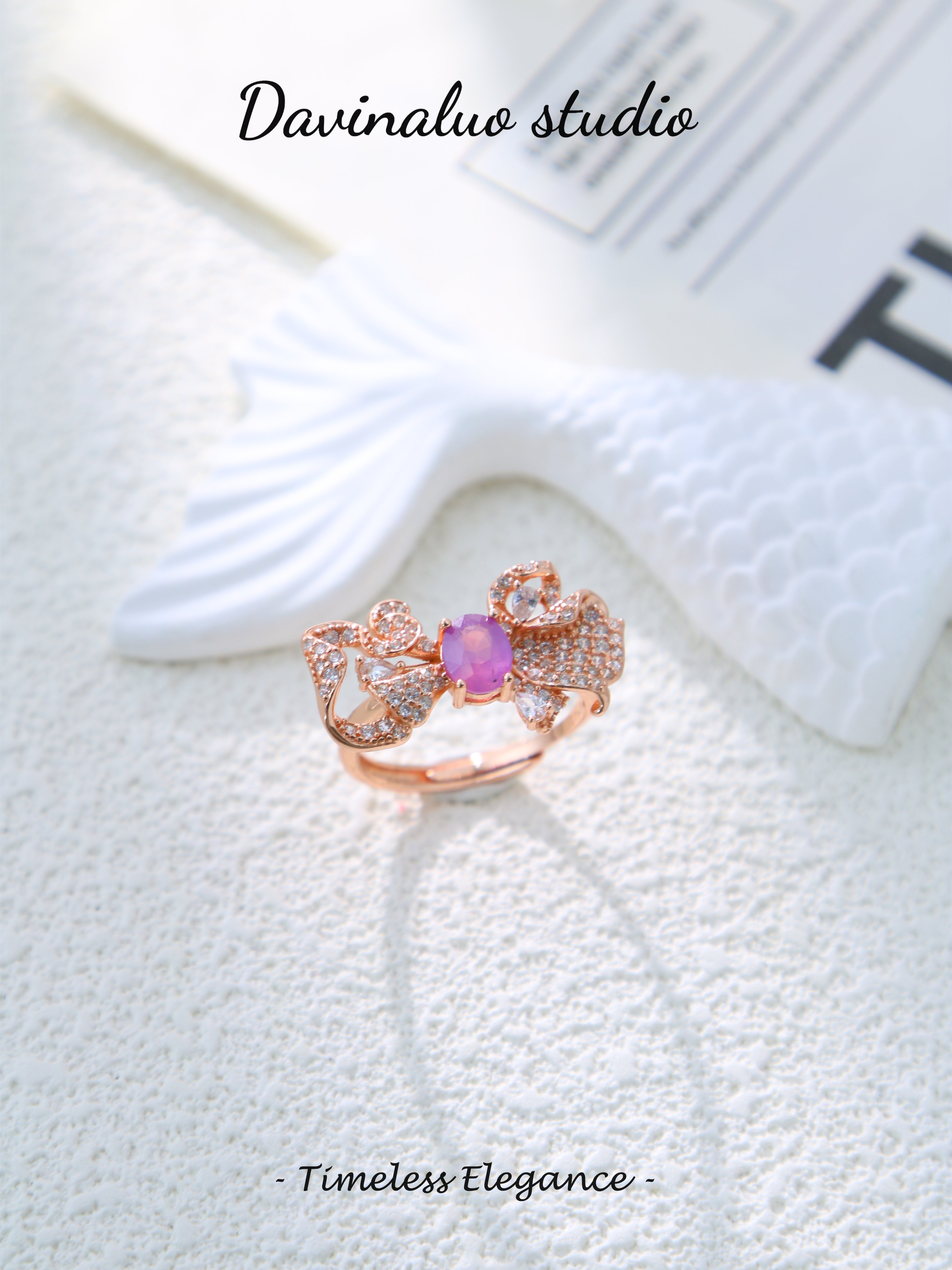 S925 Rose Gold Gorgeous Oval Cut Sapphire Ring