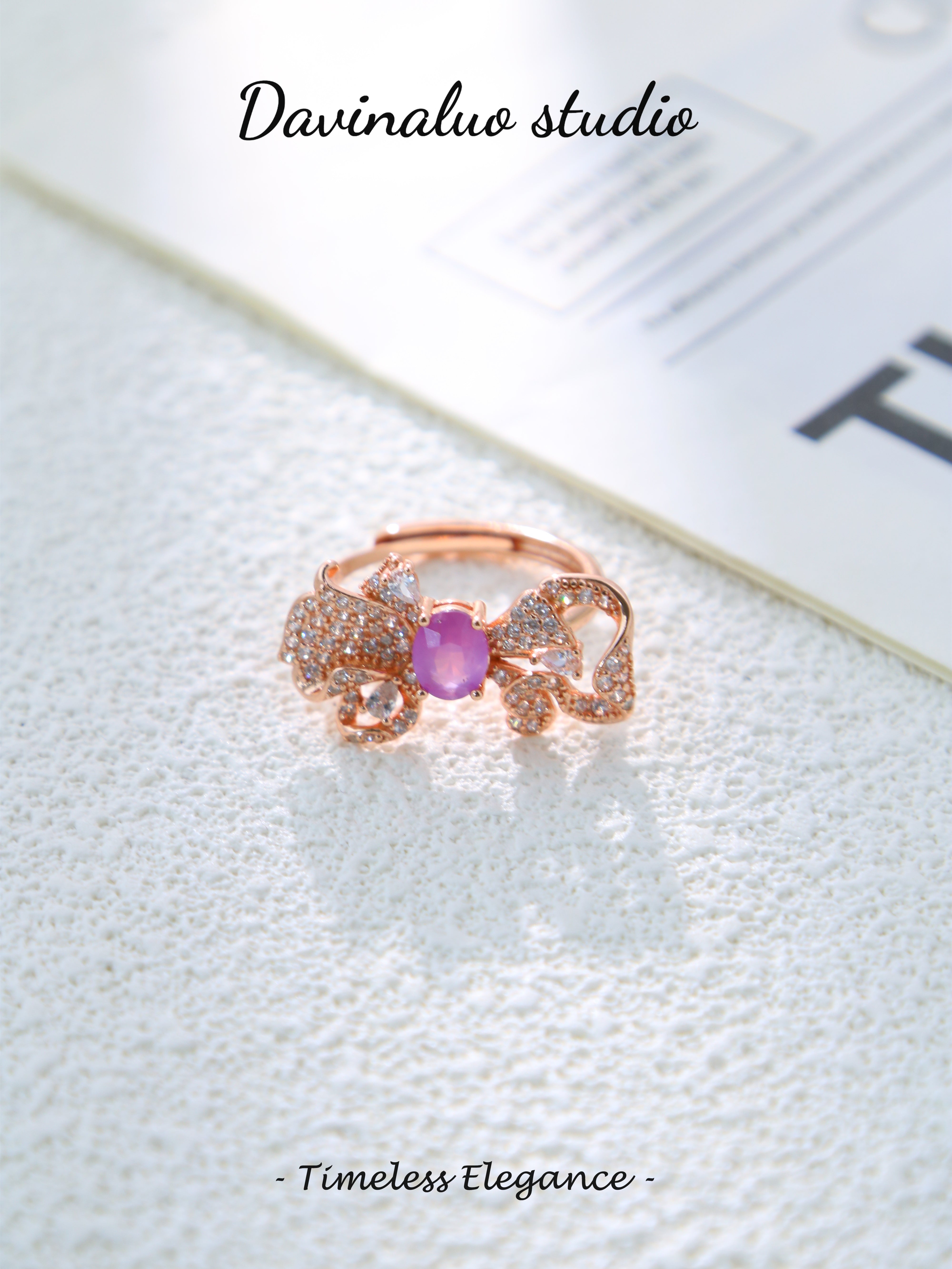 S925 Rose Gold Gorgeous Oval Cut Sapphire Ring