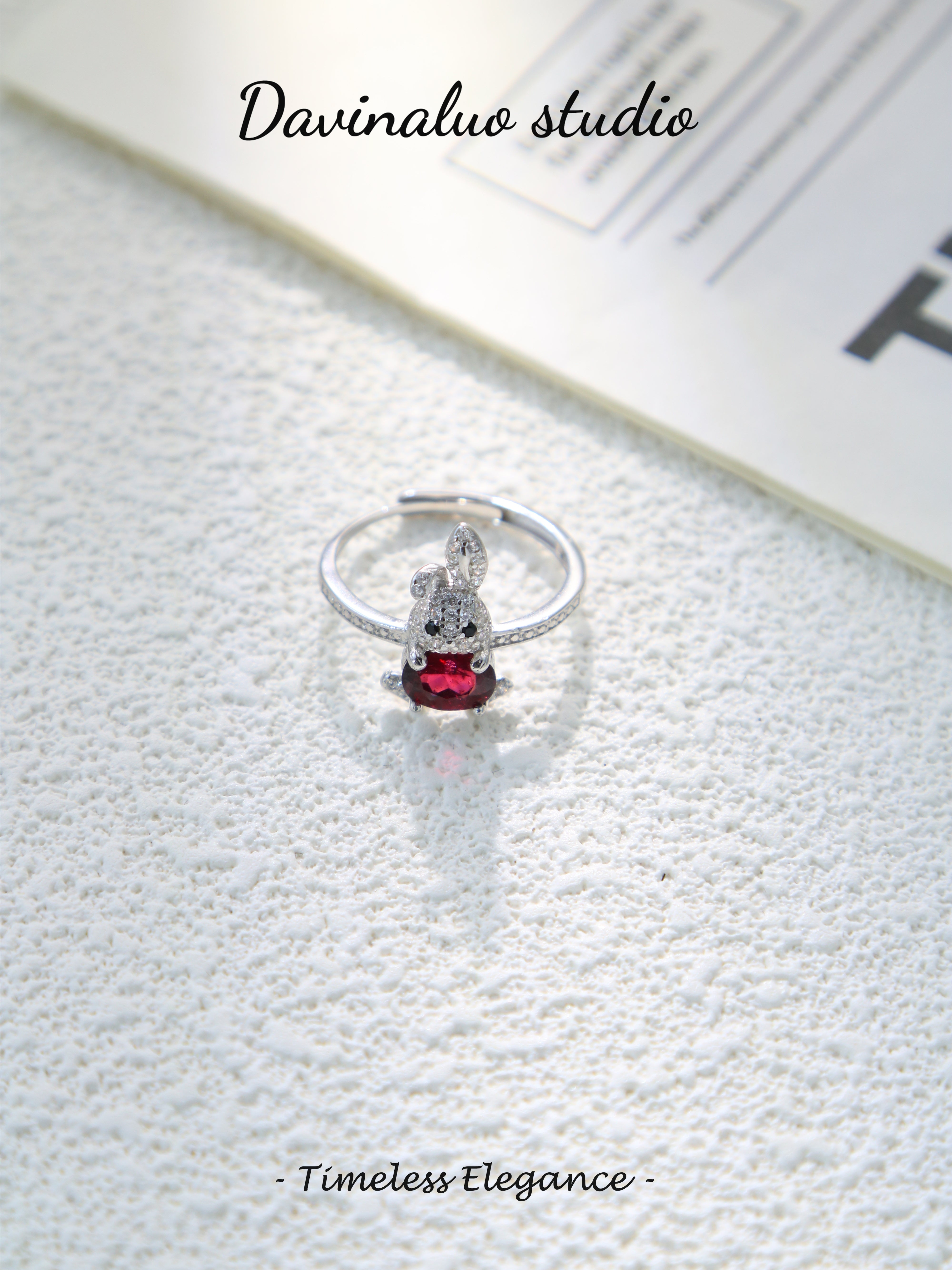 S925 Silver Lovely Oval Cut Garnet Ring