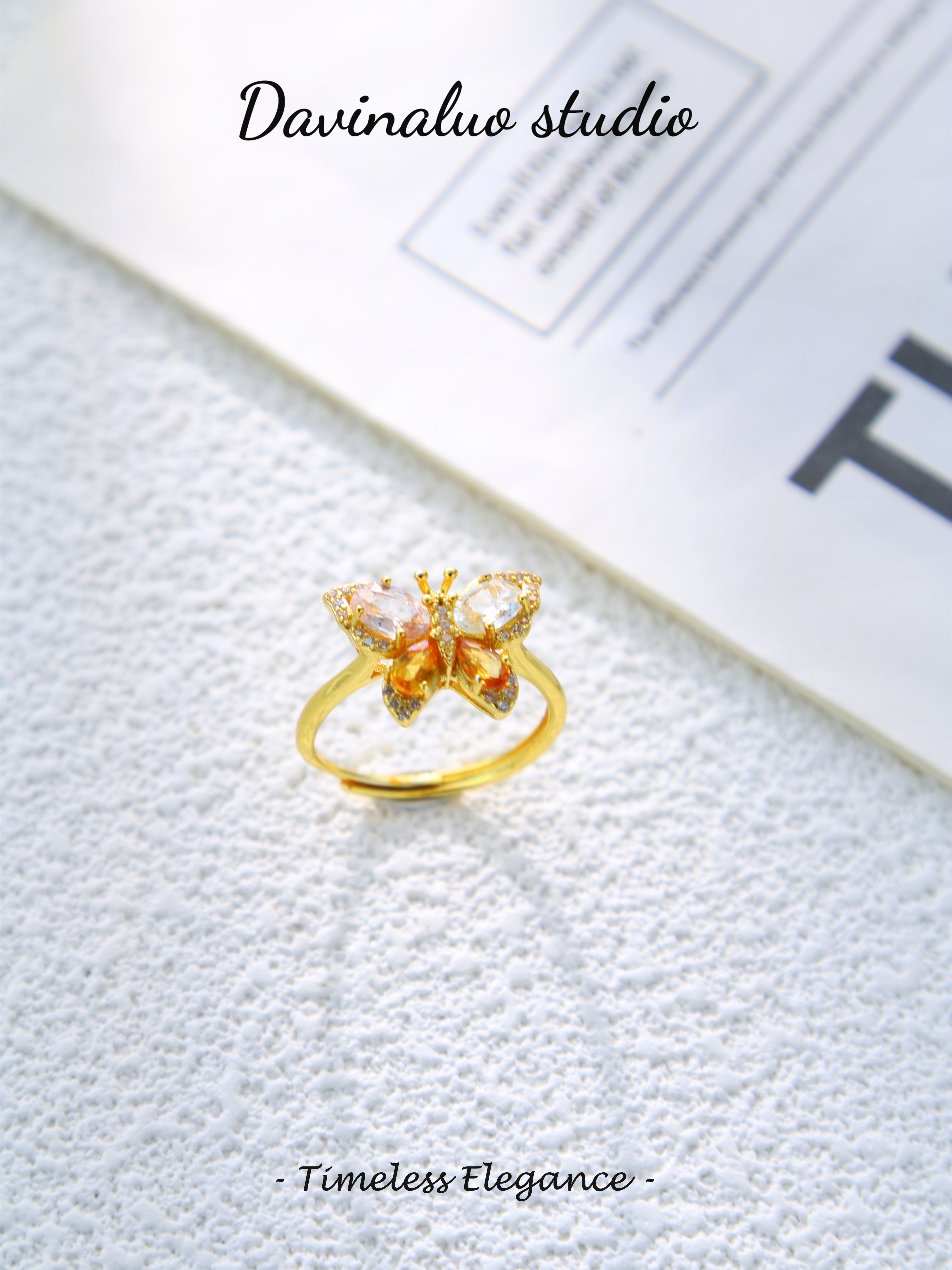S925 Gold Classic Oval Cut Colored Sapphire Ring D0718023