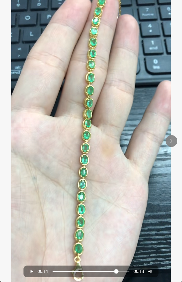 S925 Emerald Bracelet Link for Maria 12.3