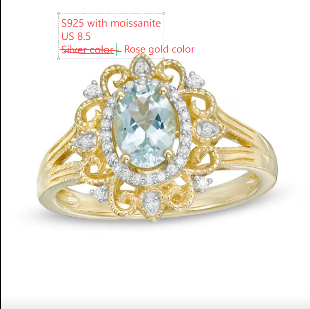 S925 with moissanite ring Customise Link for Kelsea 1.6