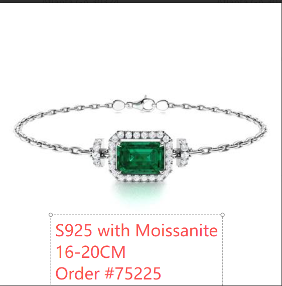 S925 Bracelet with Moissanite Customise Link for Kelsea 1.28