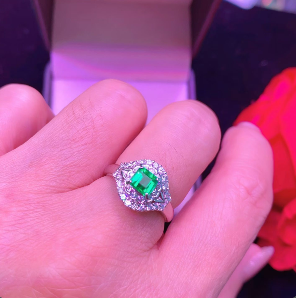 PT950 Emerald Ring difference Link for Kenia 2.3