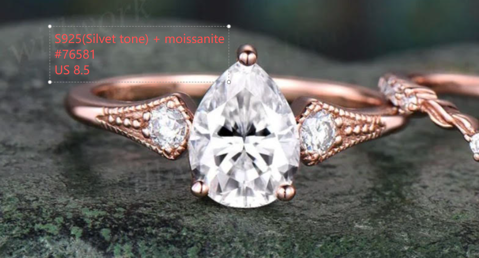 S925 Setting with Moissanite Customise Link for Kelsea 3.2