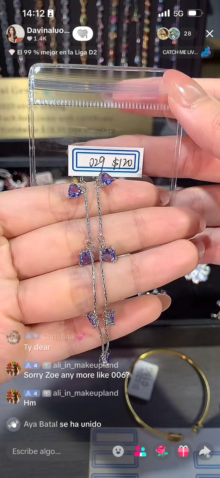 S925 Tanzanite earrings&necklace Link for Alicia 2.27