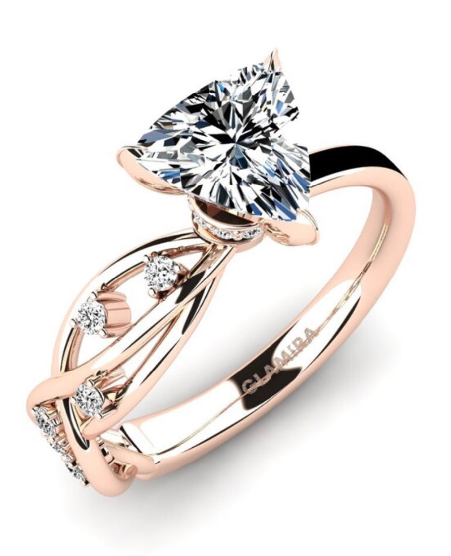 S925 Ring with Moissanite Customise Link for Kelsea 1.27