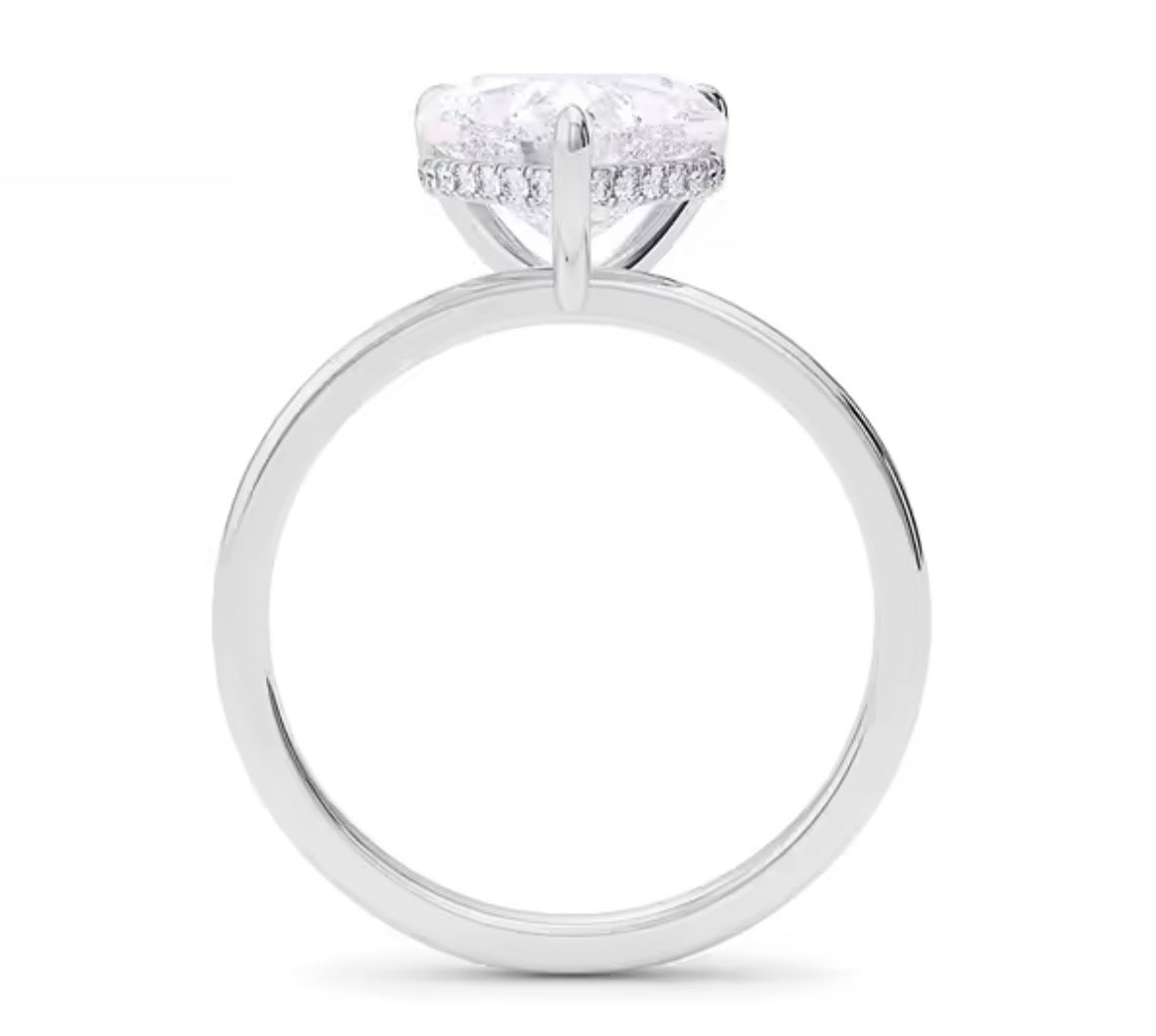 18K gold with moissanite ring customise link for Kelsea 12.3